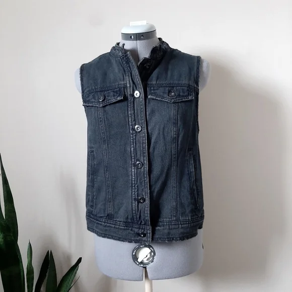 Free People Ripped Lace Up Vest - Picture 2 of 6